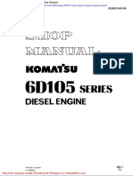 Komatsu 6d105 Series Diesel Engine Shop Manual