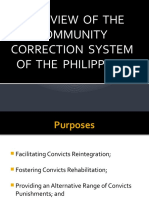 Overview of The Community Correction System of The Philippines