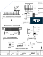 Manhole Cover and Handle Detail: U-Ditch Detail For Road Area With Steel Grating