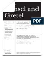 Playbill - Hansel and Gretel