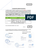 DECLARACION JURADA FIRMADA POR EL QUE PRESTA EL SERVICIO Y EL DIRECTOR W