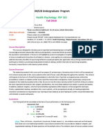 SYLLABUS PSY325 Fall 2018 - CREATED JULY 17