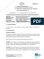 Sentencia Del Del Tribunal de Lo Contencioso Del Atlántico Sobre El Caso Del CARI