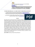 Factors That Led To The Declining Standard of Primary Education in Adamawa State, Nigeria