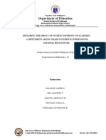 Exploring The Impact of Student Diversity On Academic Achievement Among Grade 9 Students in Buenavista National High School