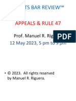 Presentation On Appeals Rule 47 by Prof. Manuel Riguera