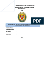 VULNERACION DE LOS DERECHOS DURANTE LA EVOLUCIÓN Histórica de Las Personas