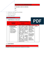 Sesión Leemos Textos Descriptivos de Los Alimentos 1°