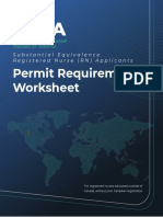 Permit Requirements Worksheet Substantial Equivalence Applicants