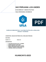 Ejercicio Democrático y Cultura Política en La Relación Estado y Sociedad