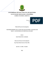 Seguridad Hidrica en La Junta de Agua Potable Colonia 24 de Mayo Canton Buena Fe Provincia de Los Rios