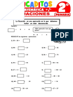 Ecuaciones para Segundo Grado de Primaria