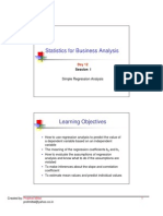 Statistics For Business Analysis: Learning Objectives