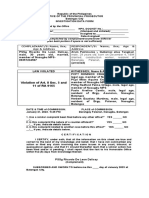 Investigation Data Form