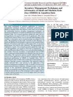 Application of Inventory Management Techniques and Operational Performance of Small and Medium Scale Enterprises SMSES in Anambra State