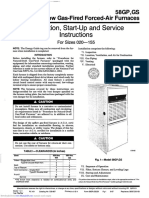 Installation, Start-Up and Service Instructions: 58GP, GS Upflow Gas-Fired Forced-Air Furnaces