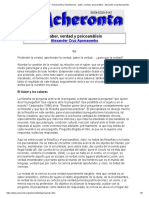 Acheronta 24 - Inconsciente y Transferencia - Saber, Verdad y Psicoanálisis - Alexander Cruz Aponasenko