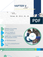 Pertemuan 6 Bab V Variabel Dan Desain Riset Akuntansi