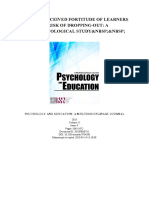 The Misconceived Fortitude of Learners at Risk of Dropping-Out: A Phenomenological Study