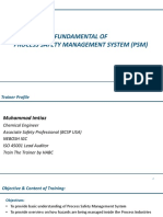 Fundamental of Process Safety Management System (PSM)