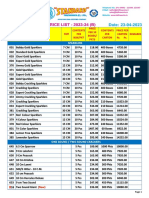 Season Price List B