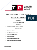 Documentacion Mercantil - Notas de Crédito: Asignatura