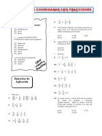 Operaciones Combinadas Con Fracciones para Segundo de Secundaria