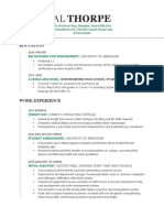 Internship CV Template