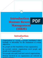 Introduction To HRM