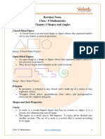 Shapes and Angles Class 5 Notes CBSE Maths Chapter 2 (PDF)