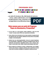 Programa 40 Días RAYOS DE ABUNDANCIA Y PROSPERIDAD 2023