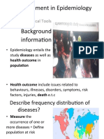 Measurement of Epidiology