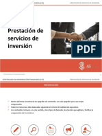 Prestación de Servicios de Inversión