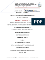 Instrucción Clínica. Clasificación de Desechos Hospitalarios