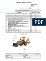 Equipment Inspection Checklist Ost