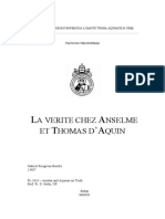 La Vérité Chez Anselme Et Saint Thomas