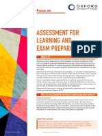 Assessment For Learning For Exam Prep Focus Paper