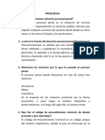 Derecho Procesal Penal I Preguntas