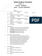 Class 4 Subject Science Chapter 1 Plant Kingdom