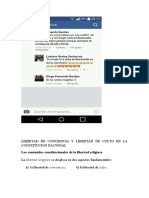 Libertad de Conciencia y Libertad de Culto en La Constitucion Nacional