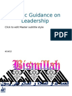 Islamic Guidance On Leadership