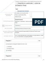 Examen - (AAB02) Cuestionario 1 - Desarrolle El Cuestionario 1 Sobre Las Disciplinas Auxiliares Del Derecho Penal