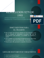 Resolucion 9279 de 1993 Ambulancias