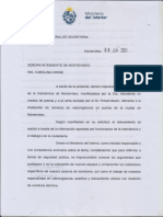 Respuesta Del Ministerio Del Interior A La Intendencia