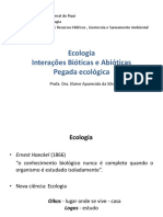 Ecologia - Interações Bióticas e Abióticas - Pegada Ecológica