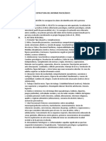 Estructura Del Informe Psicológico - Recomendaciones