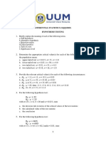 SQQS2063 Tutorial Hypothesis Testing