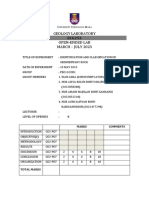 Geology Laboratory Sedimentary Rocks