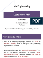 Web Engineering LW PHP Part A