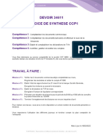 DEVOIR 34611 Exercice de Synthese Ccp1: Travail À Faire